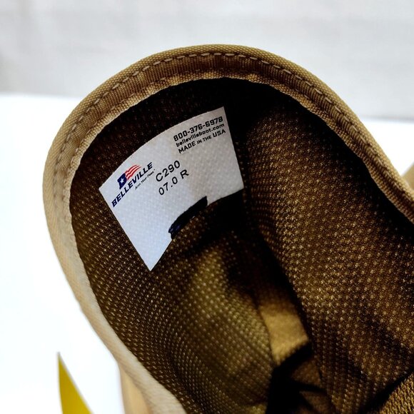 Belleville C290 Ultralight Combat Training Boot Sz 7R Vibram Outsole Coyote Brn - Picture 7 of 9